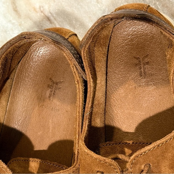 Men’s FRYE Beacon brown suede leather lace up sneakers- Size 9.5 - Picture 9 of 9